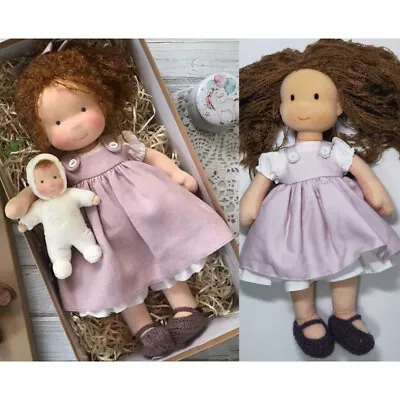 Plush Soft Cartoon Rag Dolls Waldorf Girls Auspicious Doll Plush Figure Toy New • £21.30