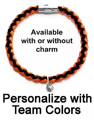 Braided Faux Suede Unisex Volleyball Bracelet (All School / Team Colors) • $19.99