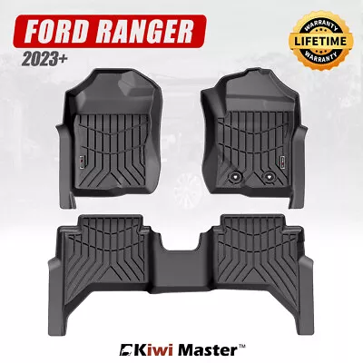 KIWI MASTER 3D Car Floor Mats TPE Liner For Ford Ranger Next Gen 2023+ • $159.95