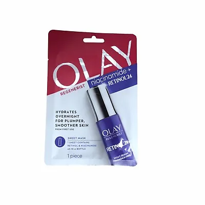 $11.99 • Buy Olay REgenerist Niacinamide+Retinol 24 Hydrates Overnight Plumper Smoother Skin