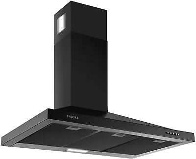 Range Hood 36inch Black Convertible Wall Mount Cooker Hood Vent LED Easy Clean • $159.99