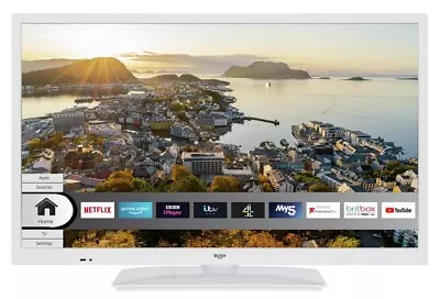 Bush SMART TV DVD Combi ELED24HDSDVDWB 24  HD Ready HDR Freeview Play White • £149.99