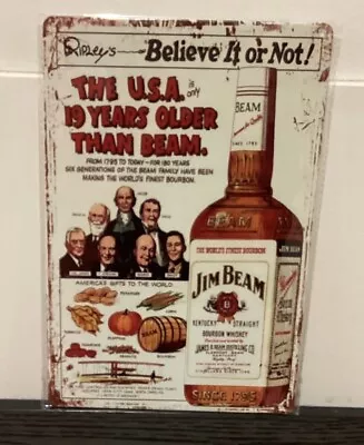 Jim Beam Tin Sign • $9.95