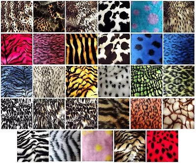 Jacquard Fur Fabric - Multiple Lengths & Colours - R2 Quality /animal Print • £2.25