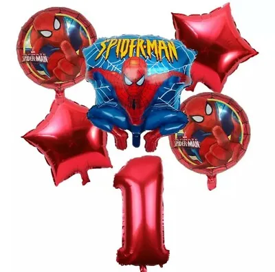 $12 • Buy Spiderman 6pcs Foil Ballons, Birthday Party Decorations.