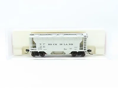 N Scale Atlas Trainman 50002886 RI Rock Island 2-Bay Covered Hopper Car #7223 • $19.95