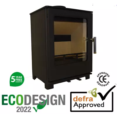 DEFRA & ECO DESIGN  Panoramic  5Kw BS CE WOOD BURNING MULTIFUEL STOVE • £499