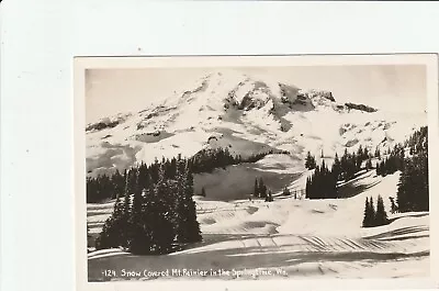 Washington State   Snow Covered Mt. Rainier In The Springtime  Ca. 1950's - 60's • $0.99