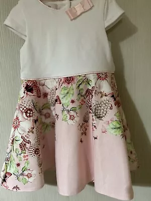 Ted Baker Stunning Pink / White / Multi Col Fully Lined Dress Age 12-18 Month's. • £6