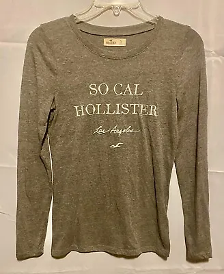 So Cal Los Angeles Hollister Women’s Long Sleeve T-Shirt Size S Gray Embroidered • £15.27