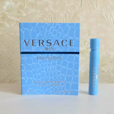 Versace Eau Fraiche Eau De Toilette EDT For Men Carded Sample Spray 0.03 Oz/ 1ml • $3.99