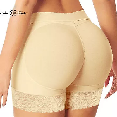 Women Padded Bum Pants Hip Enhancer Shaper Butt Lifter Booty Boyshorts Underwear • £13.79