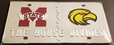 **LOT Of 6** MISSISSIPPI STATE SOUTHERN MISS  HOUSE DIVIDED  License Plate NCAA • $72