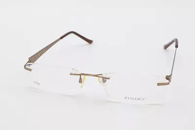 AIRLOCK SHATTERED 203 210 Brown Mosaic 50-18-135 Rimless Eyeglasses Frames PT60 • $19.99