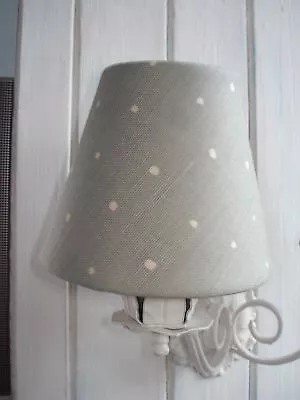 £19.50 • Buy Sale **vanessa Arbuthnott**candle Lampshade**dotty Duck Egg Fabric Country Chic