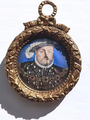 Antique Portrait Miniature Of Henry VIII. • £11.01