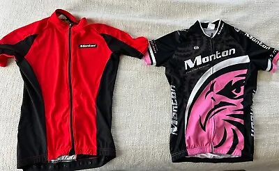 Monton Women’s Size Small Cycling Jersey Lot Black Red Black Pink • $15