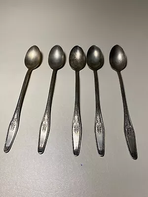 5 National Silver Co. EPNS Silver Plate Ice Cream Spoons • $28.07