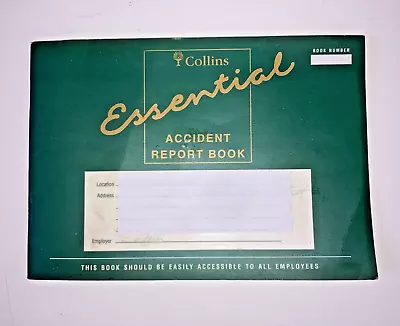 Commercial Industrial Accident Report Book. 42 Double Entry Pages. Collins Brand • £4.45