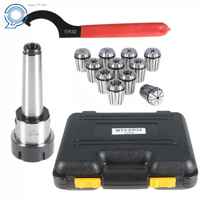 MT3 Shank With 11PC ER32 Collet Set ER32 Chuck & Spanner For Milling Machine • $47.13