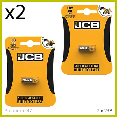 2 X NEW JCB LRV08 MN21/23A/E23A Super Alkaline Batteries 12V Longest Expiry Date • £2.49