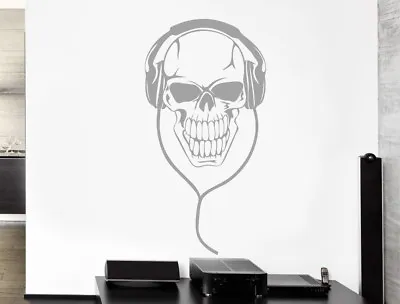 Skull Music Wall Sticker For Teens Bedroom • £22.99