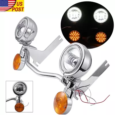 Passing Signal Lights Bar For Kawasaki Vulcan VN Classic Custom 900 Drifter 800 • $185.32