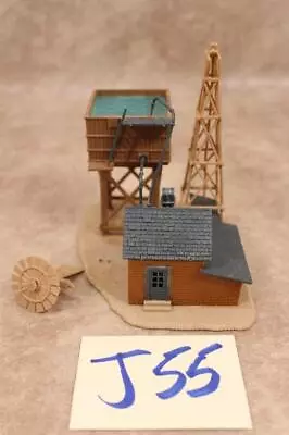 J55b Vintage Ho Scale Trackside Train Station Water Tower Building Windmill • $14.99