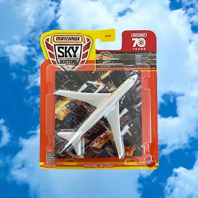 MATCHBOX  SKY BUSTER BOEING 747-400 AIRLINER DIECAST Plane Scale 1:64  70 Years • $18