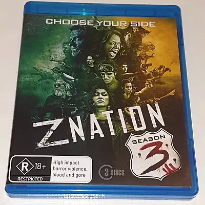 Z Nation - Season 3 / Series Three (Blu-Ray 2016) 3 Disc Set - Free Post • $11.99