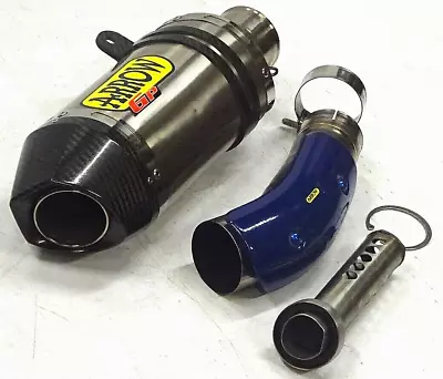 BMW S1000RR HP4 ARROW GP 65mm TITANIUM  RACE EXHAUST+AKRAPOVIC LINK PIPE END CAN • $783.22