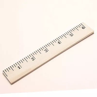 6 Inch Wooden Straight Ruler  • $1.50