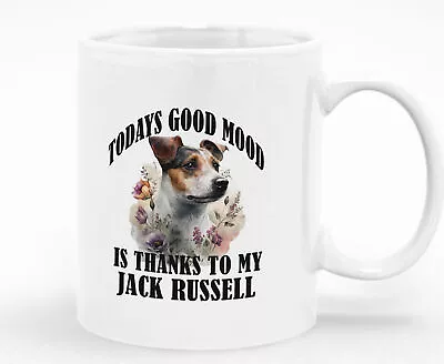 Water Colour JACK RUSSELL Mug- Ceramic Mug With Funny Quote With Coaster Option • £8.70