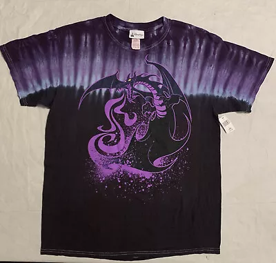 NWT Disney Parks Villians Maleficent Sleeping Beauty Dragon Tie Dye Sz L T-Shirt • $31.98