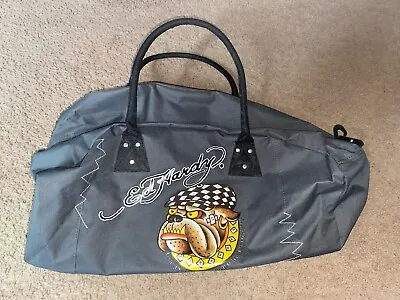 Ed Hardy Graphic Bulldog Love Kills Slowly Canvas Duffel Gym 2 Handle Bag • $26.49