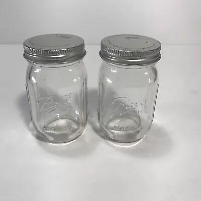 Vintage Ball Mason Miniature Canning Jars 3 1/2” - 3 Oz Pair • $8.95