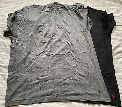 Ralph Lauren Polo Classic Men’s 2 Pack Cotton T-Shirt Black Grey 2XL BNWT • £40
