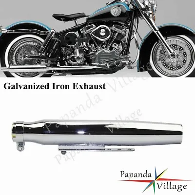 For Suzuki LS650 Boulevard Galvanized Iron Exhaust Muffler Taper Chrome 385mm • $89.98