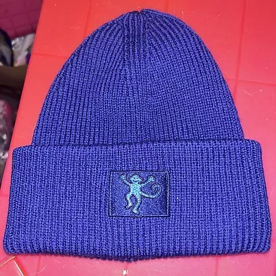 Roller Rabbit Blue Monkey Appliqué Knit Winter Beanie Cap Hat One Size NWOT $78 • $38.88