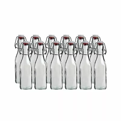 $54.93 • Buy Bormioli Rocco 8.5oz Swing Top Glass Bottles | 12-pack