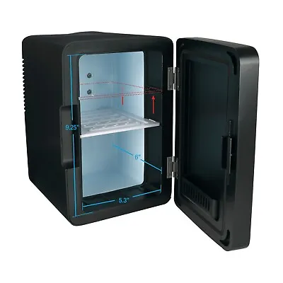 Mini Fridge Small Refrigerator Compact Small Cooler Portable Dorm Home Black • $57.19