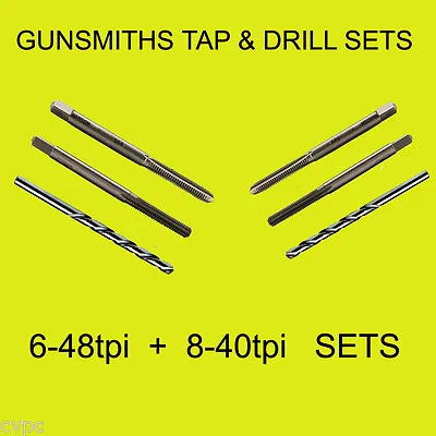 6-48 Tpi And 8-40 Tpi  6 Piece High Carbon Steel Tap Set With Cobalt Drill Bit • $39.99