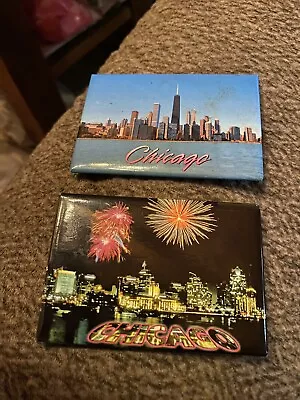 Lot Of 2 Chicago  Fridge Magnets. One Of City Scape Ither City Scape Fireworks • $6.50