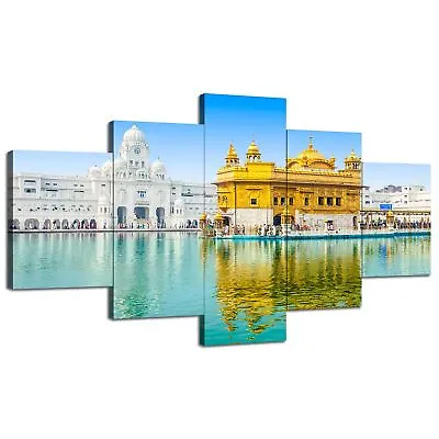 Wall Art Golden Temple Canvas Printed Amritsar Sikhism Painting Wall Decor Pi... • $109.94