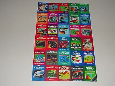 Atari 2600 Activision Games Poster 1984 19  By 13  Details On All 8 Bit • $15