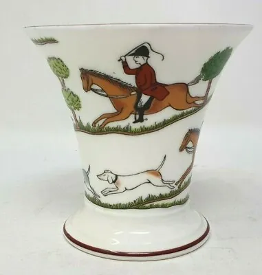 Coalport Hunting Scene 3.5 Inch Trumpet Vase Flared Wedgwood Crown Staffordshire • £17.99