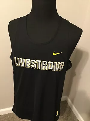 Rare Nike Livestrong Black Graphic Tank Top Size L Lance NWOT • $39.99