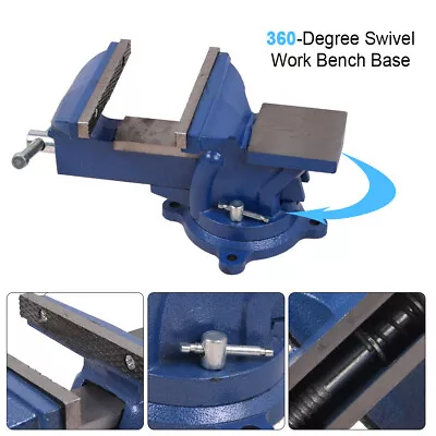 Heavy Duty Work Bench Vice Engineer Jaw Swivel Base Workshop Vise Clamp100-150mm • £30.96