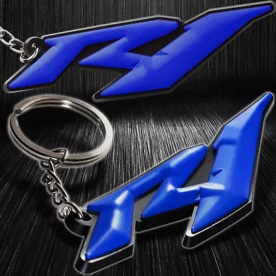 3D Soft ABS Rubber Keychain Key Chain Fob Ring Logo Yamaha YZF-R1/R1S YZFR1 Blue • $8.98