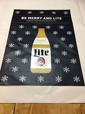 Miller Lite Promotional Xmas Poster 24”x18” • $14.99